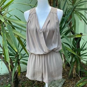 BCBGMaxAzria Taupe Tan Romper